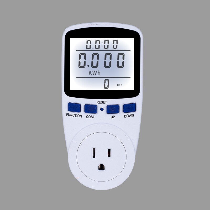Jännite wattimittari digitaalinen energiamittari taustavalolla elektroninen tehoanalysaattori automaattinen kwh virtakytkin tehonmittauspistorasia