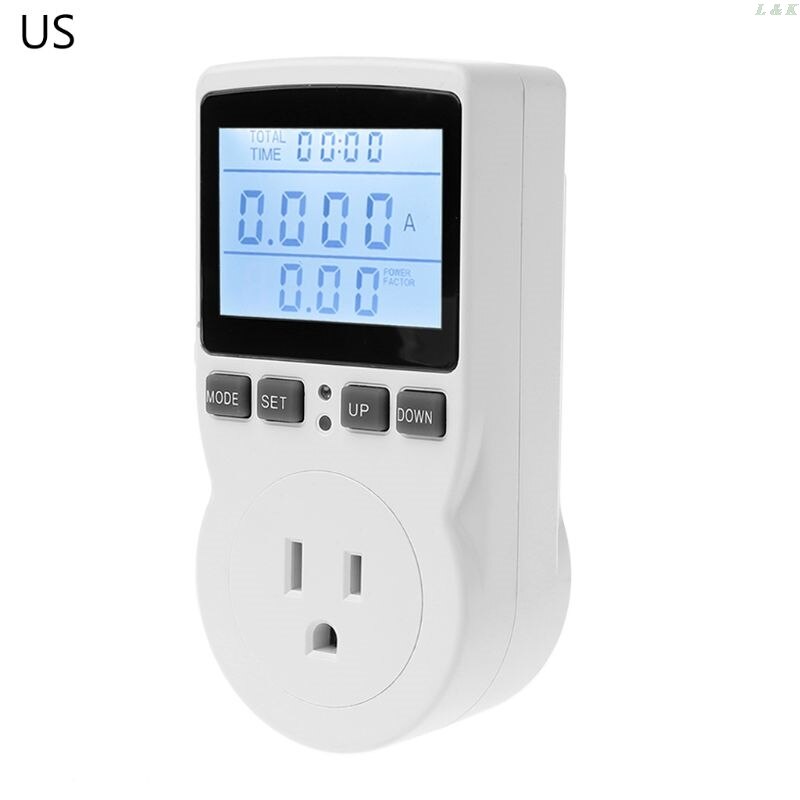 Digitale Digitale Power Meter Socket Eu/Us/Uk Plug Energy Meter Stroom Spanning Watt Elektriciteit Kosten Meten Monitor power