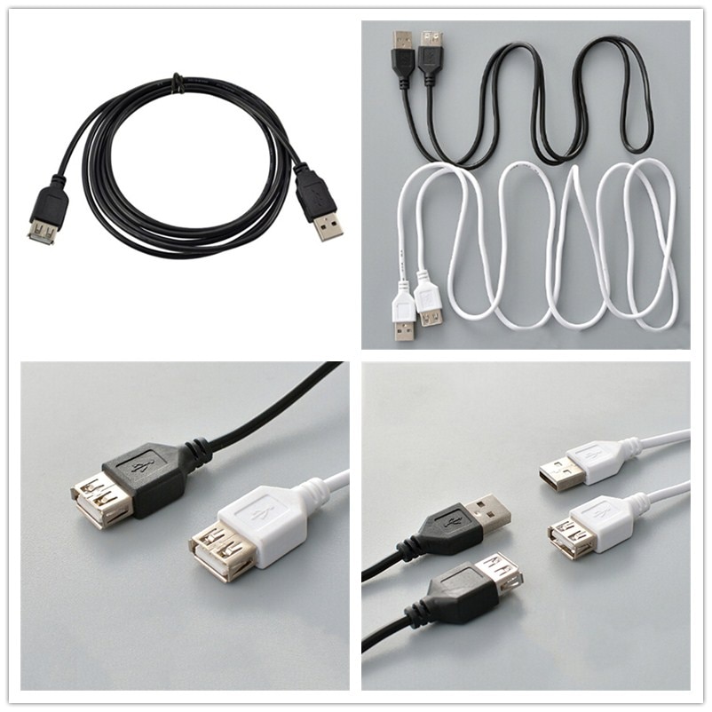Zwart Usb 2.0 A Naar A Man Vrouw Verlengkabel Opladen Data Cable Cord 1.5M Hoge Snelheid Usb Extension