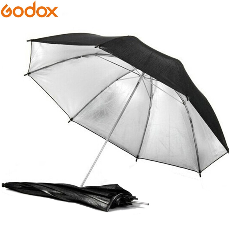 Gododx 33 &quot;/83 Cm Professionele Fotografie Studio Reflecterende Verlichting Zwart Zilver Paraplu