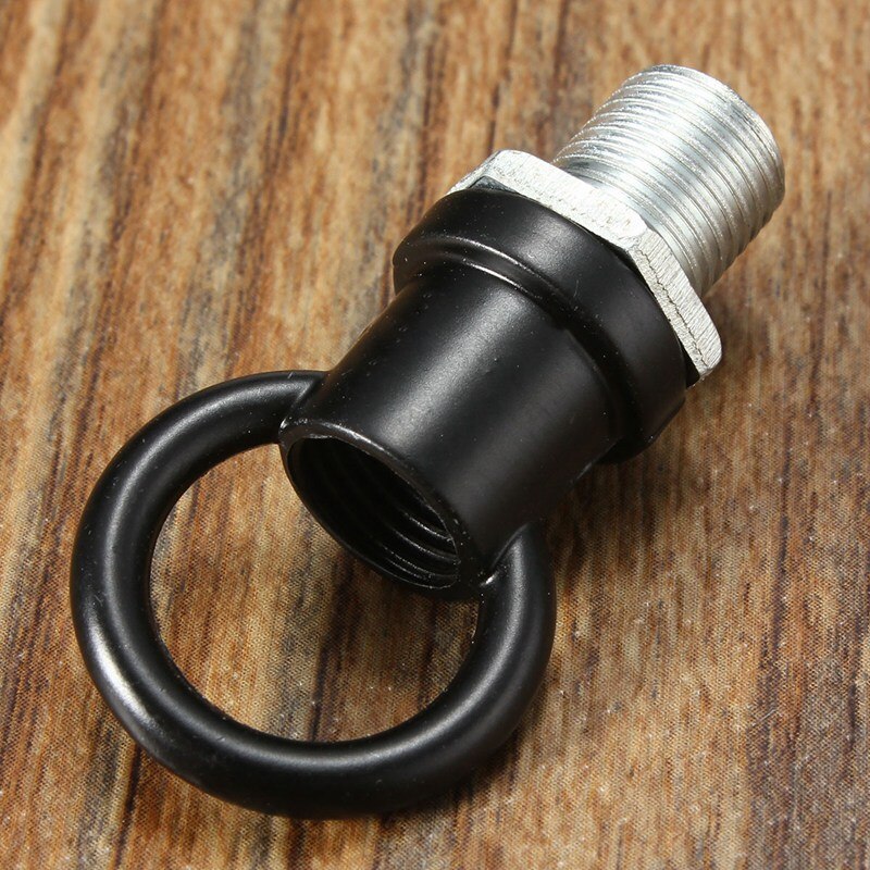Gancho para lámpara de techo, Base de luz rosa de Metal, Retro, Vintage, rosca M10 de 10mm, adaptador de luz, ajuste de cierre, estilo liso: Black
