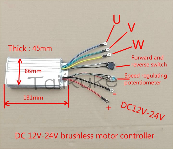 DC12V-24V Brushless Motor Controller High Power Brushless Motor Driver 360W-700W 30A