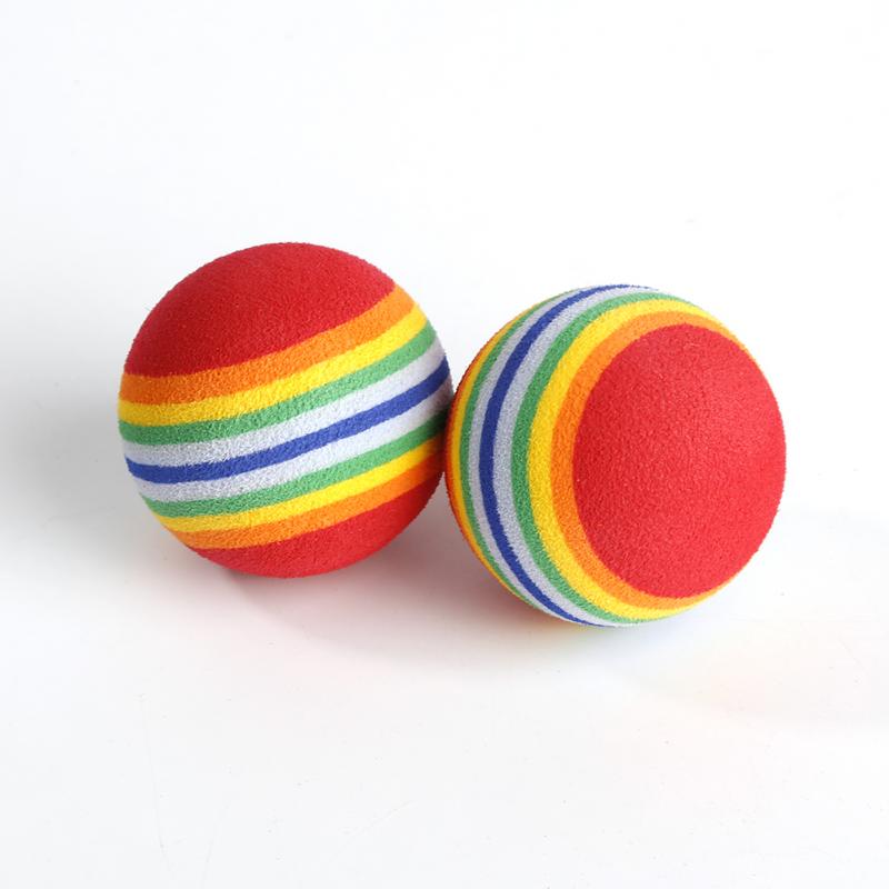 20 pièces 38/42mm EVA mousse doux arc-en-ciel balles Mini Golf balançoire balles d'entraînement éponge Golf arc-en-ciel couleur intérieur pratique aides balle