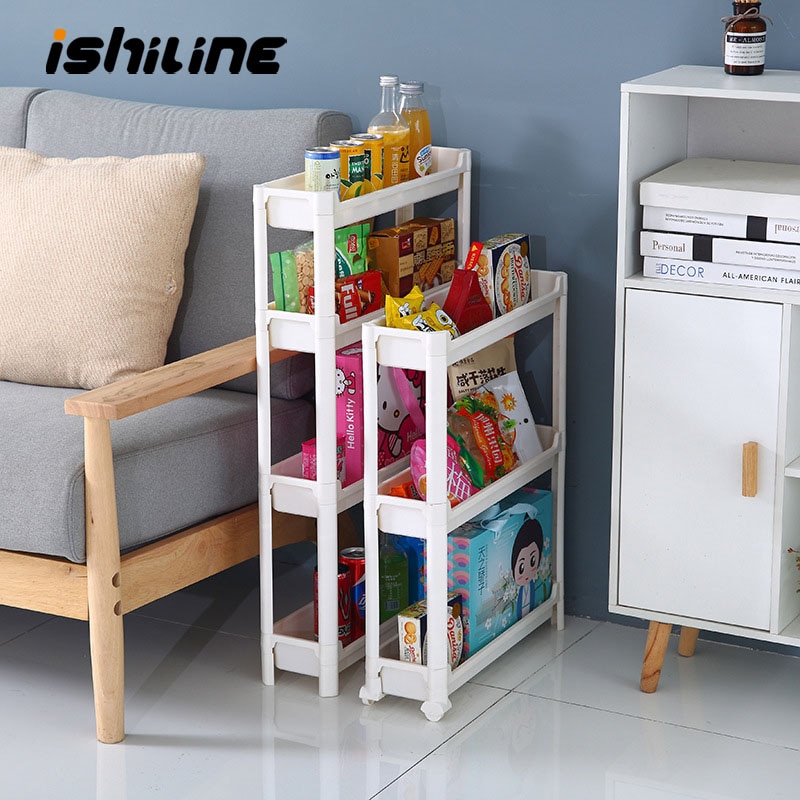 Multifunctional Gap Storage Rack Multi-Layer Plastic Kitchen Bathroom Shelf Organizer Home Sundries Finishing Rack