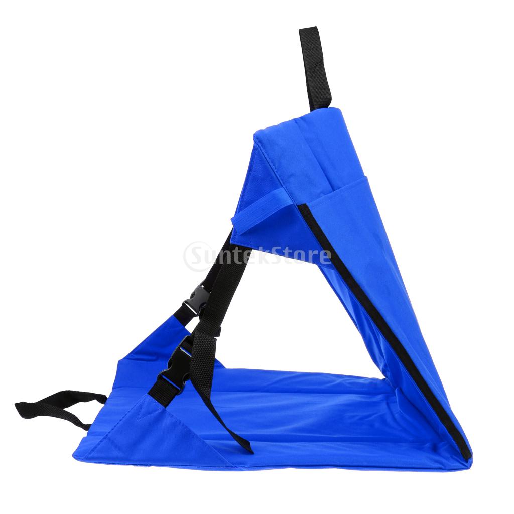 Folding Portable Padded Moisture-proof Chair Seat Cushion Back Support Pad for Stadium Bleacher Football Sports Camping Picnic