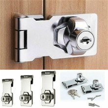1pc Heavy Duty Locking Hasp With Keys Padlock Cupboard Wooden Box Lock Door Hardware Accessories Drawer Lock home Lock Pick Set