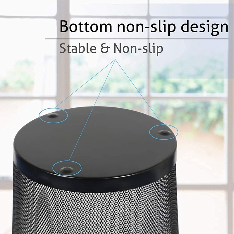 Circular Black Mesh Waste Waste Paper Bin Basket, Metal Trash Bin For Kitchen, Home Offices, Dorm Rooms, Bedrooms
