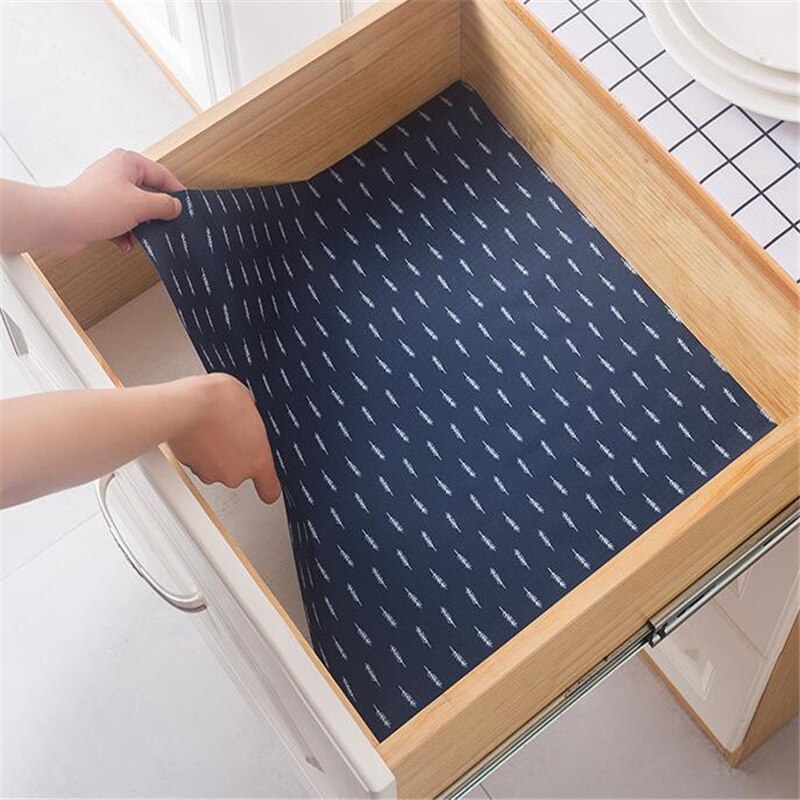 Kitchen Waterproof Mat Non Slip Cupboard Placemat Table Drawer Cabinet Shelf Liner Antibacterial Moisture Mildew Pad Sticker