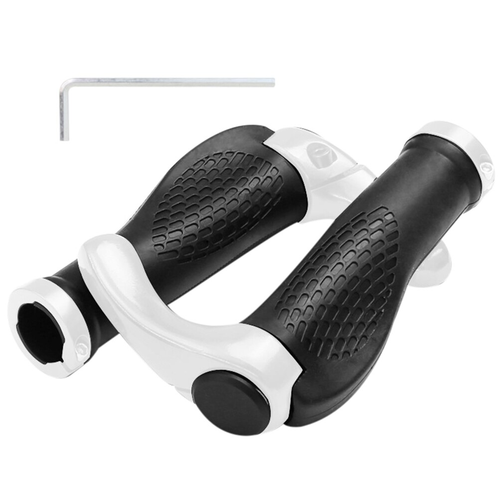 Bicycle Handlebar Grip Ergonomic Anti-Skid Lock-on Handle Cover Aluminum Alloy Rubber Grip MTB Bike N66: Red