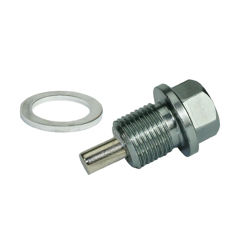 Tapón magnético de drenaje de aceite M14 * P1.25MM, tapón de drenaje de aceite de aluminio para la mayoría de los coches con rosca M14 * P1.25MM: GREY