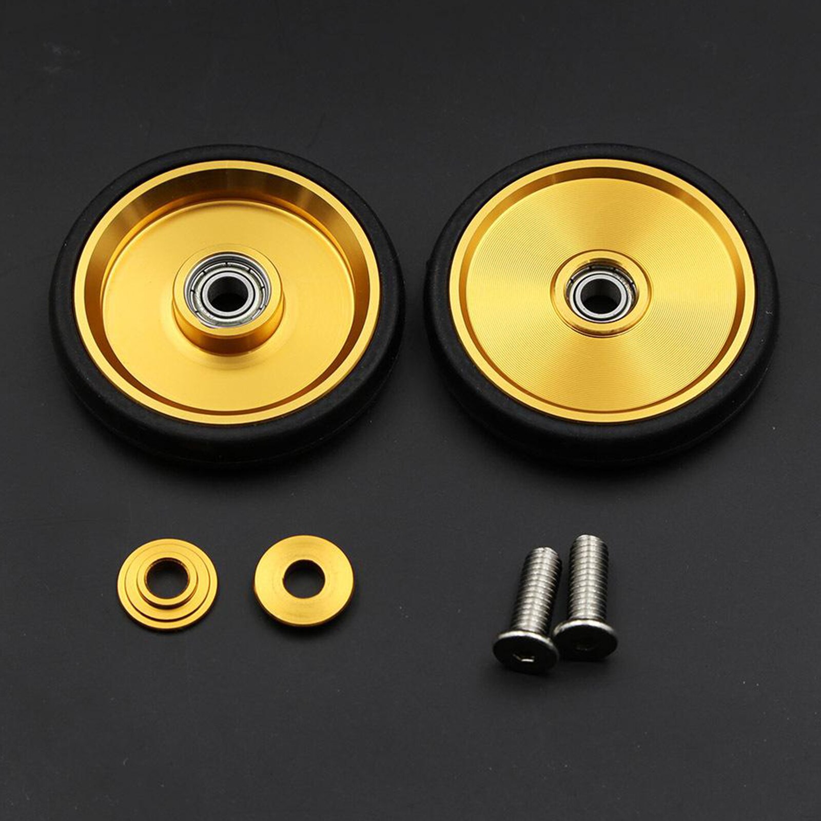 Juego de recambios para bicicleta plegable Brompton, rueda fácil de modificar, Easywheels plegables de 2,17 pulgadas, 2 uds.: Gold