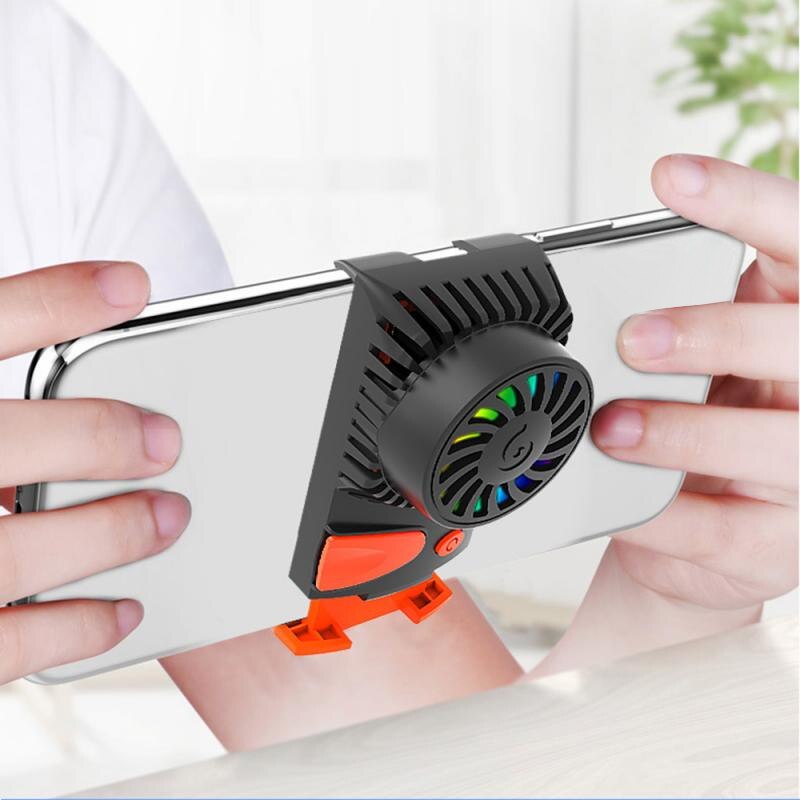 Gaming Universal Phone Cooler Mobile Phone Radiator Adjustable Portable Fan Holder Heat Sink for iPhone Samsung Huawei