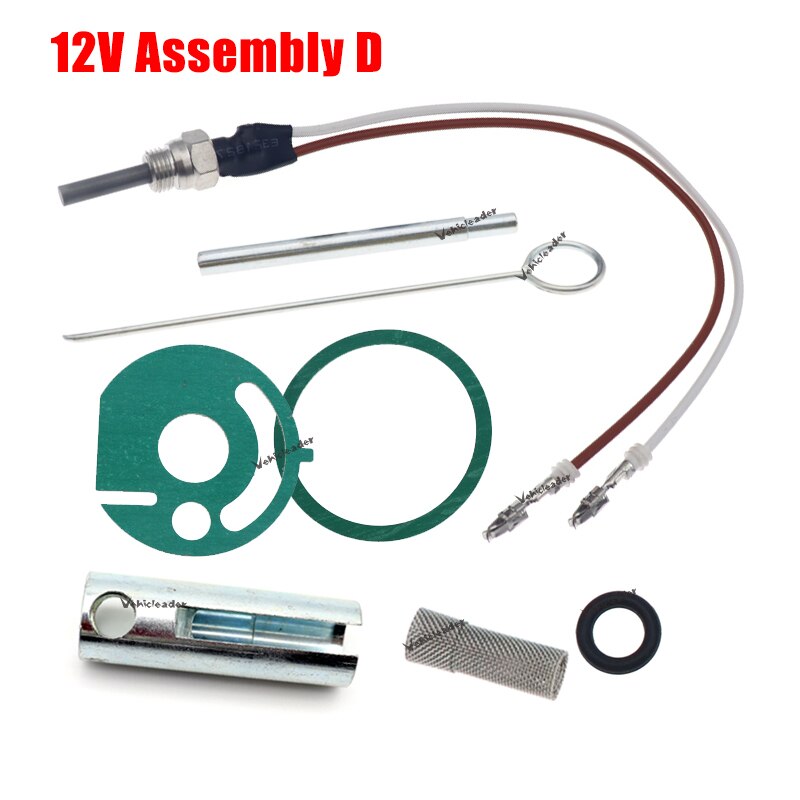 12V Car Diesel Air Heater Glow Plug +Strainer+Wrench+Burner Motor Gaskets For Eberspacher Hydronic D4WSC D5WSC 252106011000: 12V Assembly D