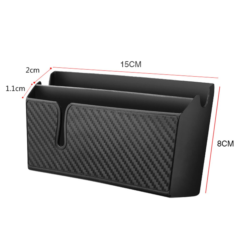 Carbon Fiber Pattern Car Dashboard Storage Box Car Mounted Mobile Phone Glove Box Organizer for Phone Sunglasses Keys