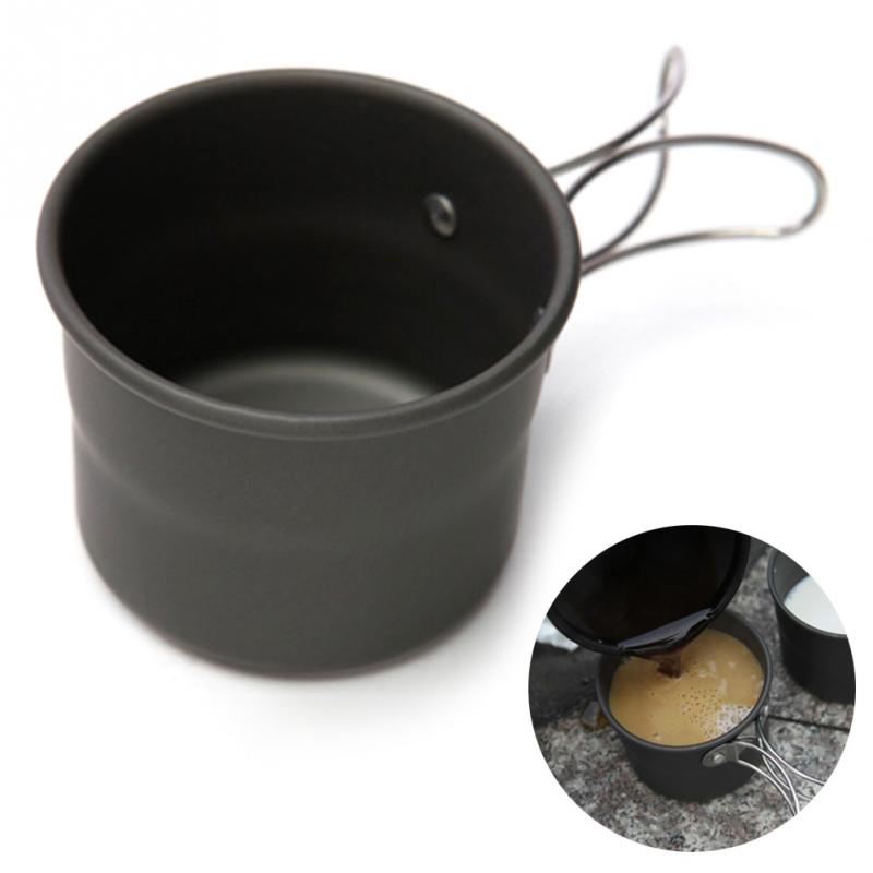 Taza plegable de aleación de aluminio para exteriores, taza portátil para acampar, café, té, para Picnic, novedad de