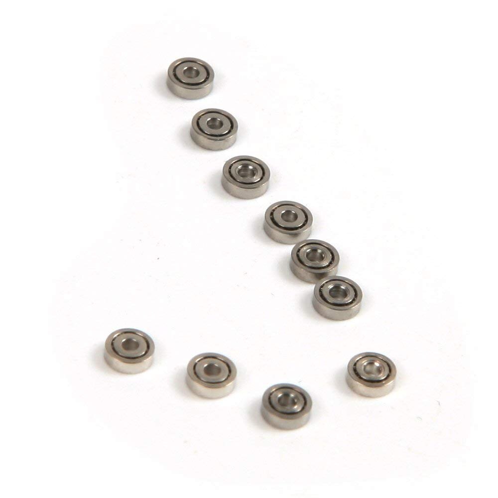 Kugellager, Akozon 10 Stück Lager Stahl Rillenkugellager Deep Groove Kugellager F625ZZ Doppel Geschirmte Miniatur Flansch Kugellager 5 x 16 x 5 mm