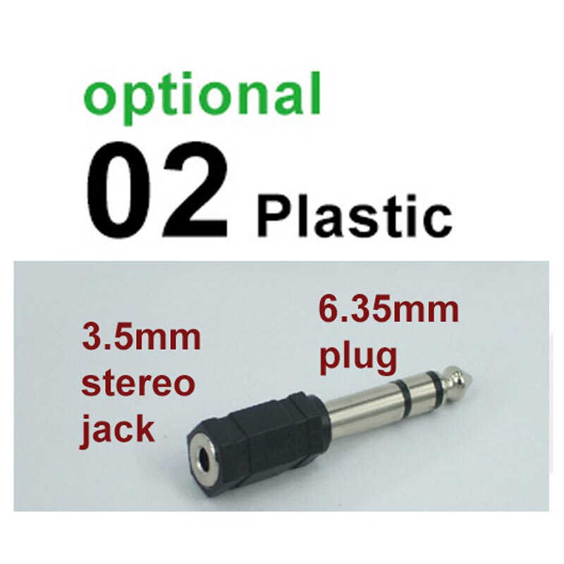 PCTONIC 6.35 naar 3.5mm stereo 3-lijnen audio connector 3.5mm naar 6.5mm plug jack converter adapter audio voor elektrische piano AUX: 02 Plastic converter