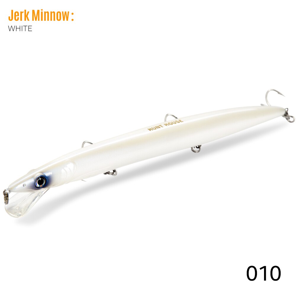 Hunthouse Sandeel jerk Minnow Vissen Lokt 143mm 173mm 208mm Lange Casting Drijvende Lokken jerkbaits pesca LW402: 95mm / Rood