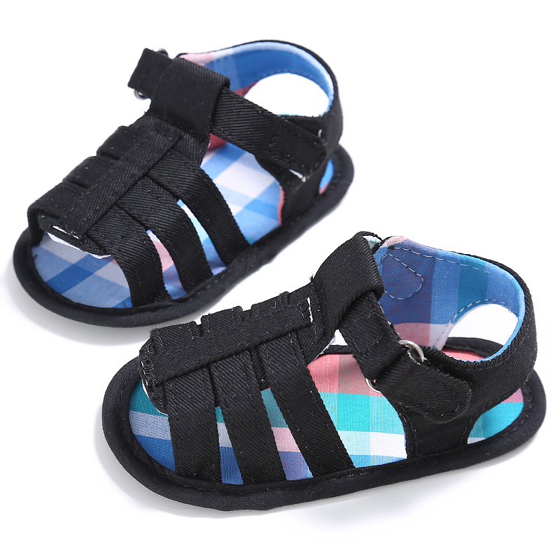 Infant Newborn Baby Boys Soft Sole Sandals Toddlers Summer Canvas Sandal Shoes Cute Baby Boys Shoes 0-18Months