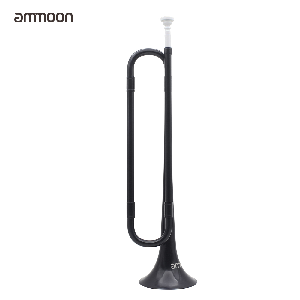 Trompeta ammoon B plana de cavalty de plástico respetuoso con el medio ambiente con boquilla para el estudiante de la Escuela de la banda: Black