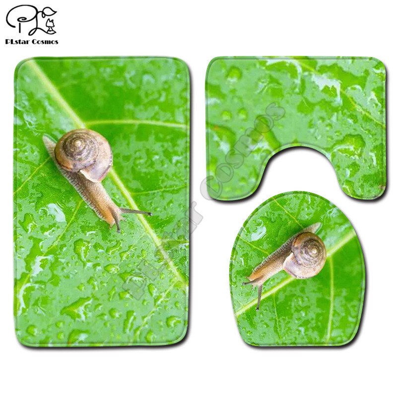 Tapis de salle de bain à motifs de grenouille d&#39;animaux, imprimé en 3D, couvercle de toilette, ensemble de 3 styles directe: 6
