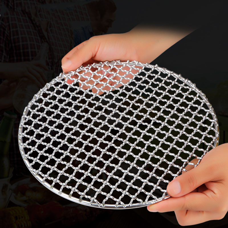 Rejilla redonda de acero inoxidable SS304 para barbacoa, rejilla con agujero cuadrado para secar alimentos y frutas asadas, 38-80cm x 1,8mm