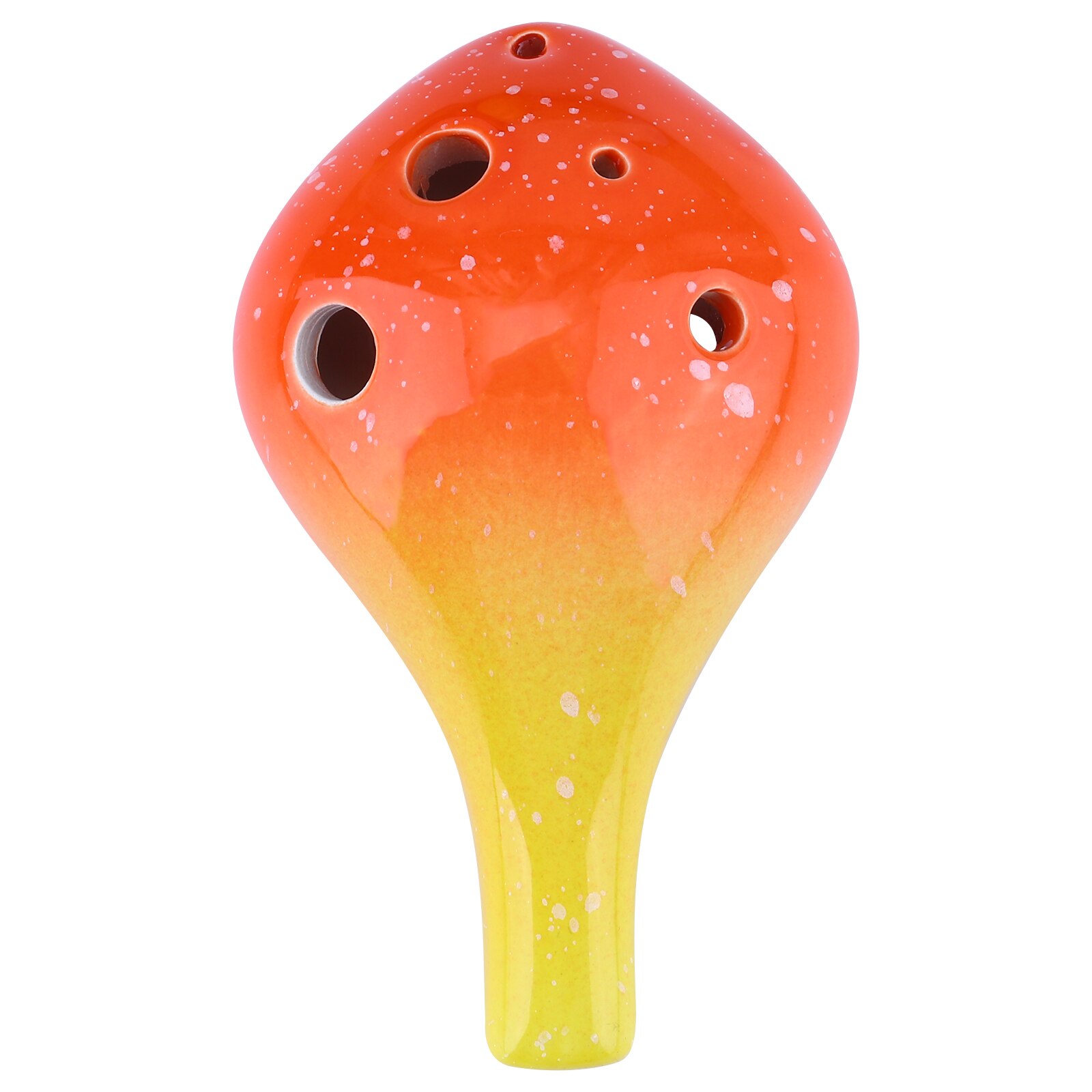6 Holes Ceramic Ocarina Bottle Style Ocarina Musical Instrument for Beginner: Orange