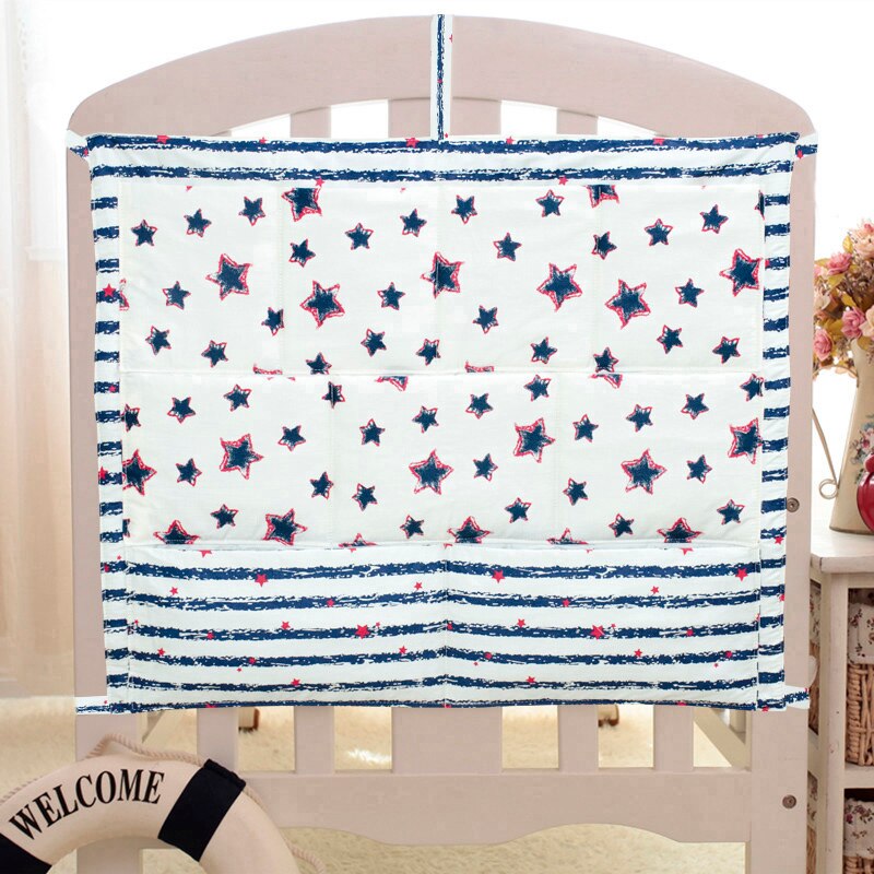 Babybedje Zak Opknoping Opbergtas Wieg Baby Bed Bumper Opknoping Opbergtas Multi-Functionele Mousseline Baby Beddengoed Bumper nachtkastje