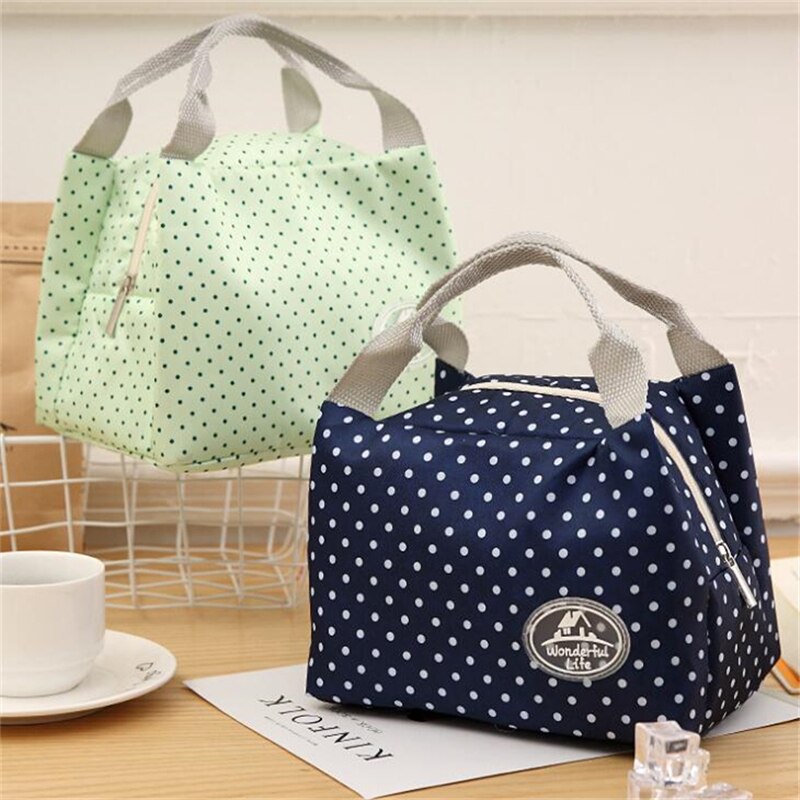 Portable Insulated Oxford Cloth Lunch Bag Thermal Food Picnic Lunch Bags For Women Kids Men Print Lunch Box Bag Tote