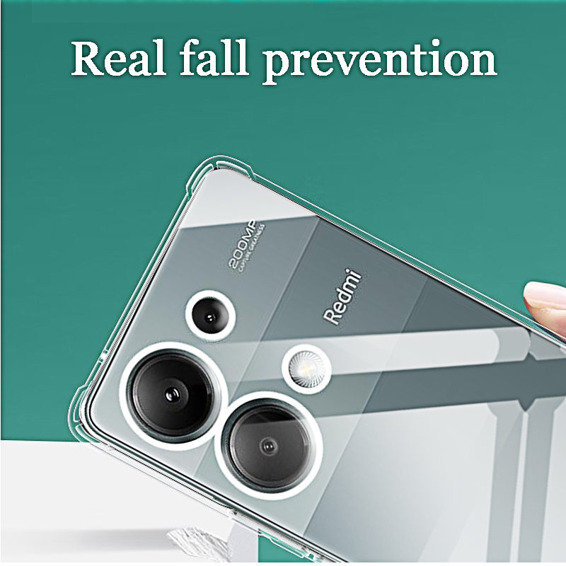 Funda suave de silicona transparente a prueba de golpes para Xioami Redmi Note 13 12 Pro 4G 12S 11 10 9 Pro Plus contraportada Redmi 13C 5G 12C 10a 10c