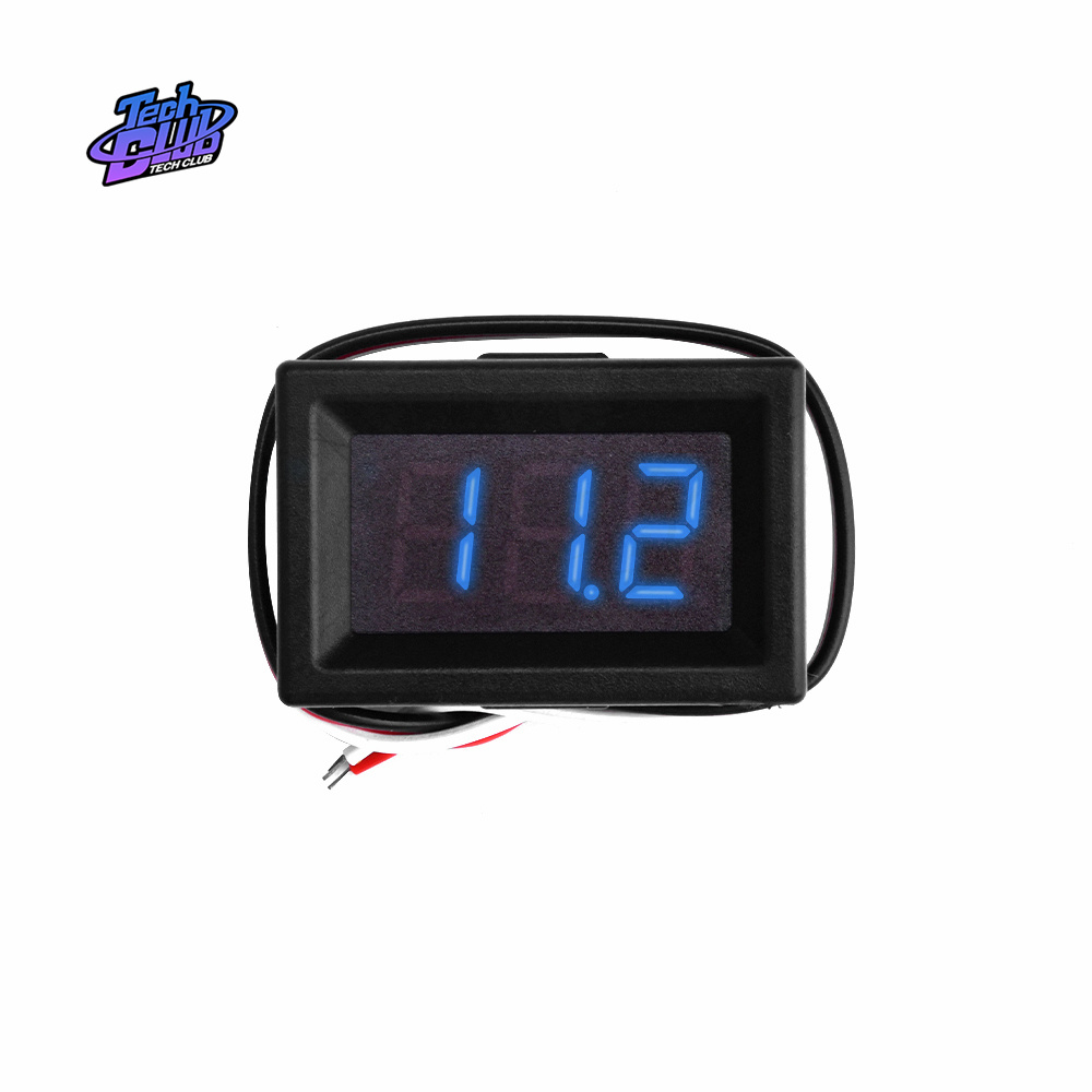 Mini 0.36 pouces DC0-30V 3 bits numérique rouge panneau d'affichage LED compteur de tension voltmètre testeur 3 câbles pour outils de véhicule à moteur de voiture