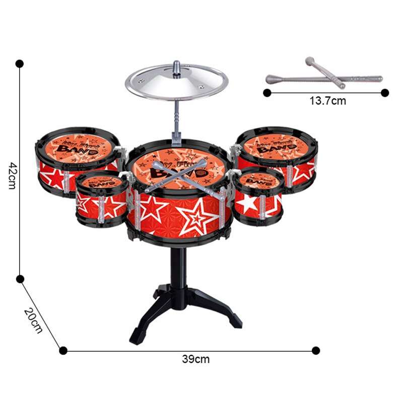 Kinderen Jazz Drums Jongens Vroege Onderwijs Educatief Speelgoed Oefening Coördinatie Hands-On Vermogen Muziekinstrument Drum Sets,