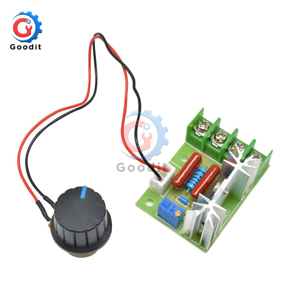 Ac 50v-220v 2000w scr spenningsregulatorer dimmer, motorhastighetsregulator regulator termostat, elektronisk juster stabilisatormodul