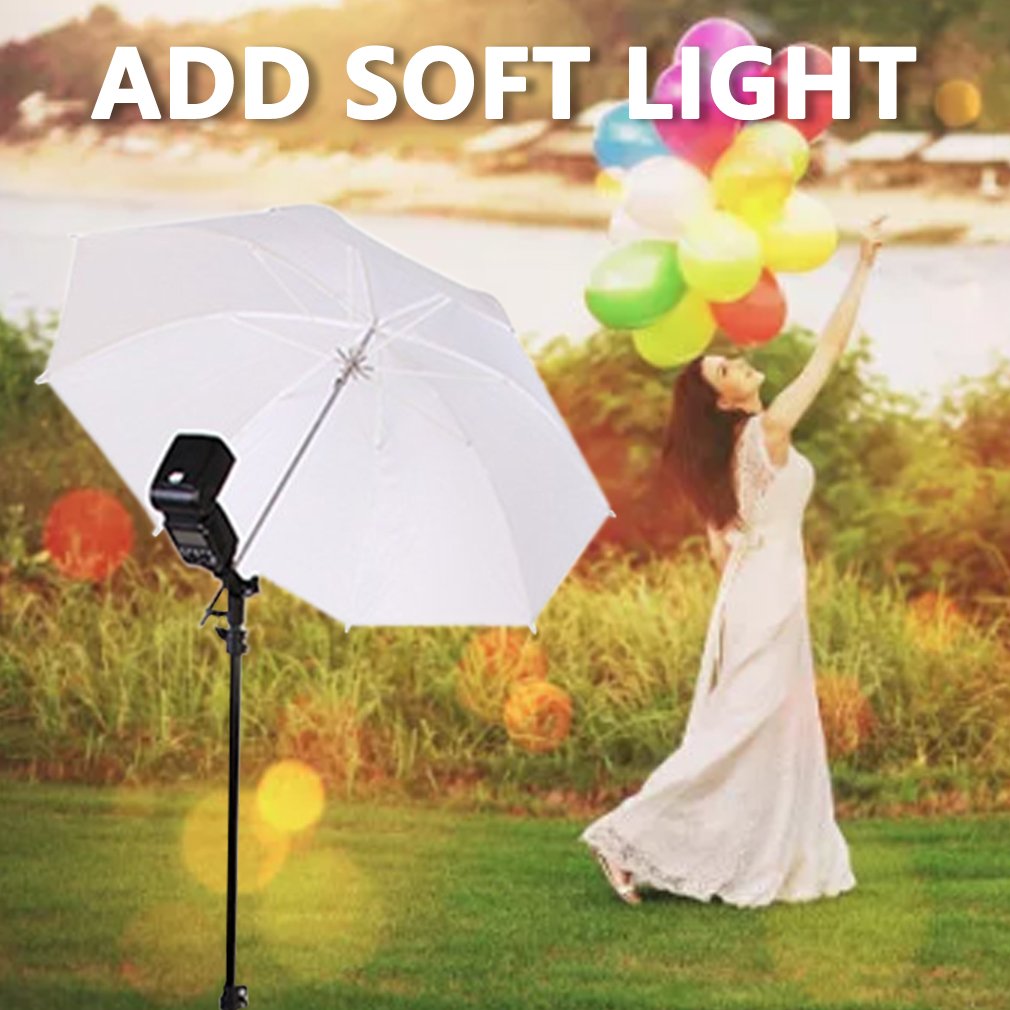 Parapluie blanc translucide pour Studio Photo, caméra, flash, souple, pour photographie et vidéo, 33 &quot;83cm, en stock