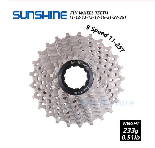 Rueda libre de bicicleta de carretera de sol 11-25/28/32/36T de acero para volante de bicicleta 8/9/10/11 S rueda libre de caset: 9 Geschwindigkeit 11-25T