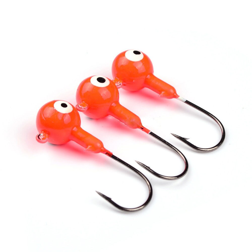 Anzuelos de pesca con púas de acero al carbono, con múltiples pesos anzuelo de pesca, con ojos de pez 3D, aparejo de cebo Artificial para Jigging, 1 ~ 10G, 10 unids/set por juego