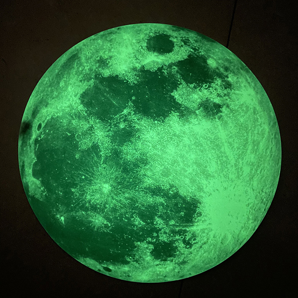 Moon Fluorescent Sticker 8/12/20/30cm Diy 3D Moon Earth Wall Sticker Kids Room Decoration Home Decor