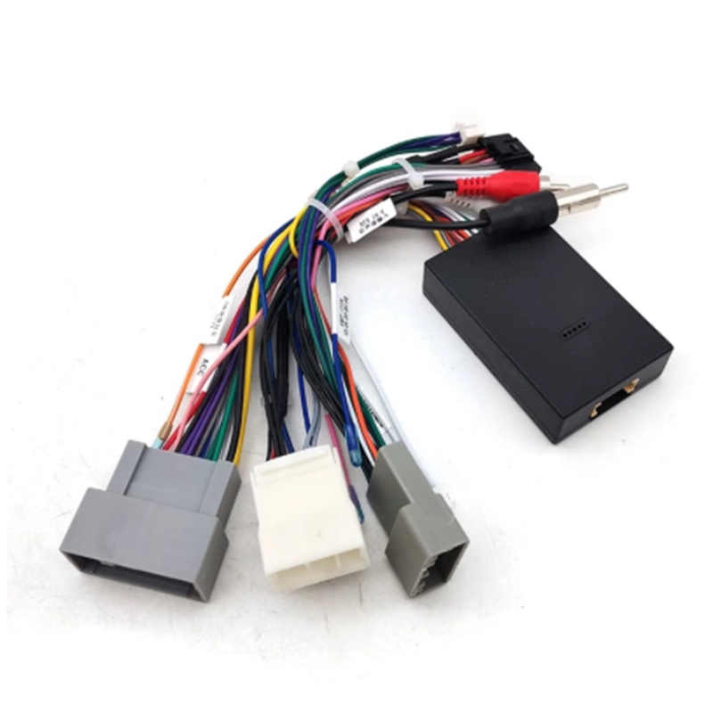 Car Audio Radio CD Player 16 PIN Android Power Cable Adapter with Canbus Box for Honda Civic CRV Media Wiring Harness