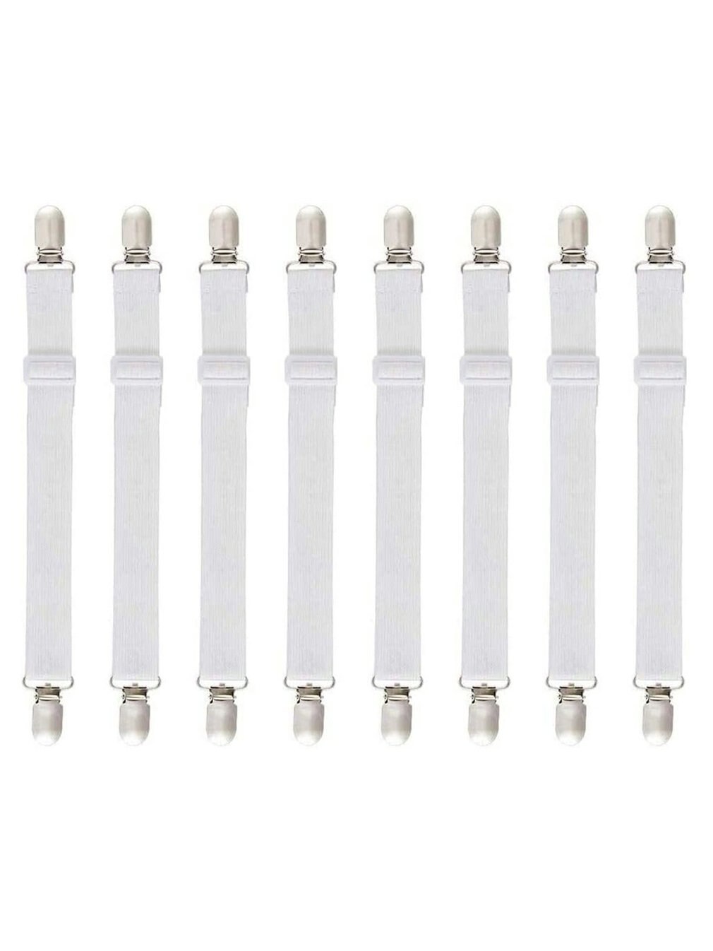Tensor de lámina elástica de Rango ajustable, con Clip de Metal, multiusos, fácil de instalar, Tensor duradero: 8 pcs
