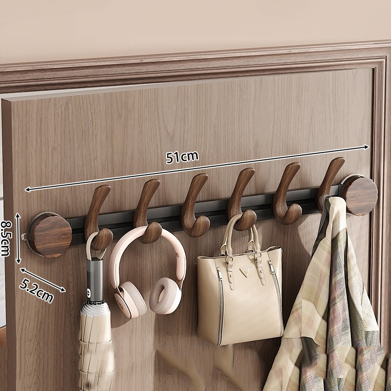 Dørbaghængere selvklæbende krog uden boring dørkroge æstetisk bøjle uden boring ophængningsorganizer boligtilbehør: Lysegrøn