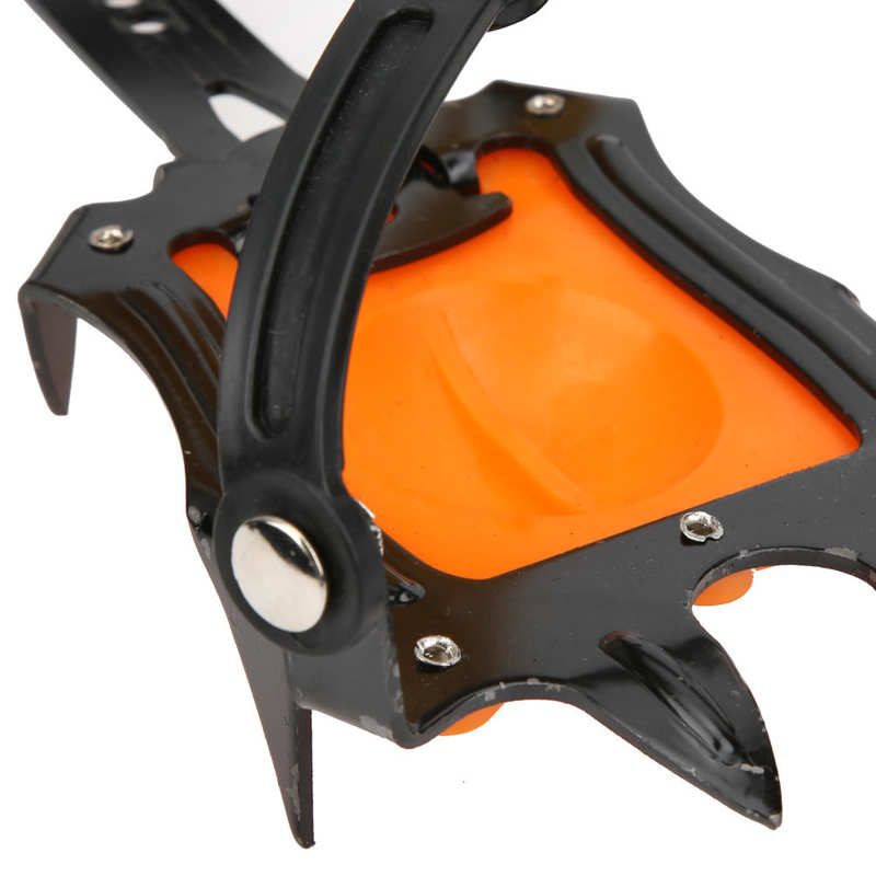 Crampones de acero inoxidable antideslizantes para nieve, cubiertas para zapatos de escalada en hielo, pinzas de tracción, 1 par, 10 dientes