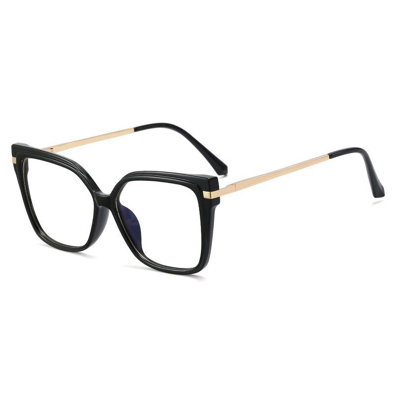 Vierkante Anti Blauw Licht Bril Vrouwen Grote Frame TR90 Mode Computer Brillen Mannen Blauw Licht Blokkeren Eyewear: 3