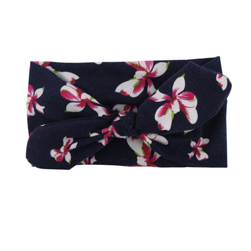 Bandeau élastique en coton pour bébé fille, Turban extensible, fleur lapin, couvre-chef, accessoires pour cheveux,: GRAY