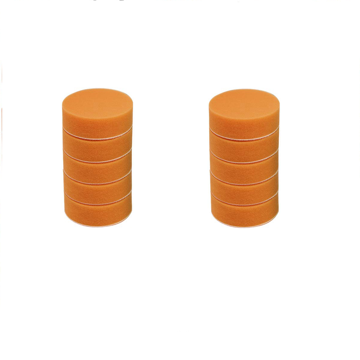 Almohadilla de pulido de 3 pulgadas, esponja para taladro de espuma, almohadillas para pulir, flocado de 80mm, almohadillas amortiguadoras para coche para pulido de detalles, limpieza de encerado, 10 Uds.: Negro