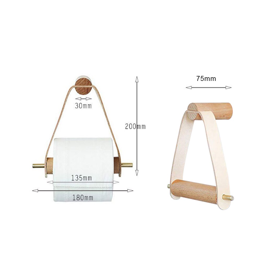 Kitchen Vertical Paper Towel Rack Bathroom Toilet Wooden Pure Copper Wall Paper Roll Holder