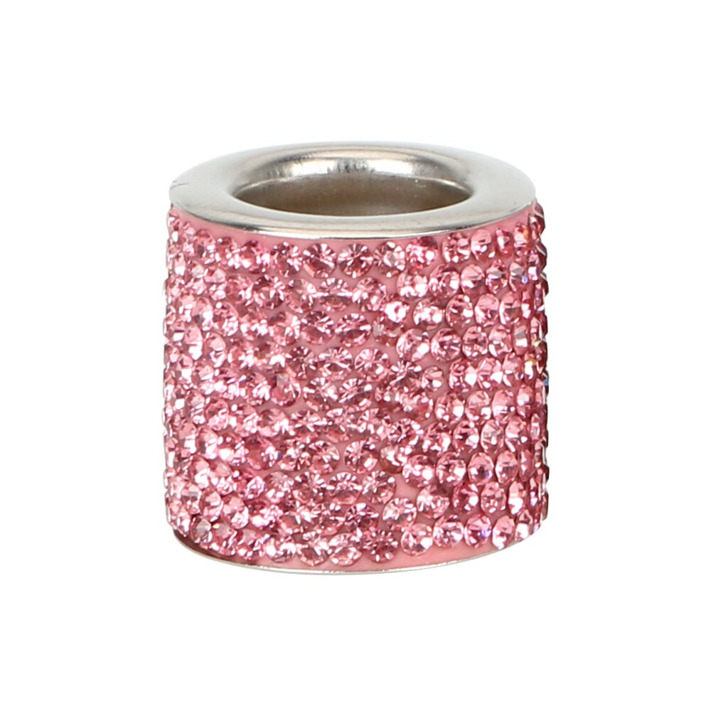Yosolo 1 kpl istuintanko timanttisormus auton muotoilu auton koriste bling jäinen kristalli auton istuin niskatuki kaulus sisustuslista: Vaaleanpunainen