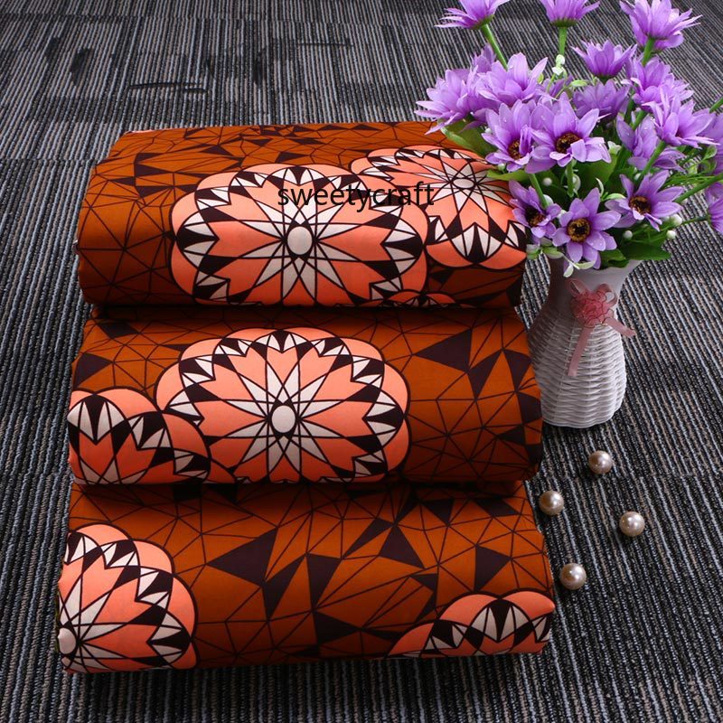 100% Polyester Afrikaanse Stof Wax Plain Print Nederland Pagne Holland Naaien Feestjurk Tas Ankara Doek