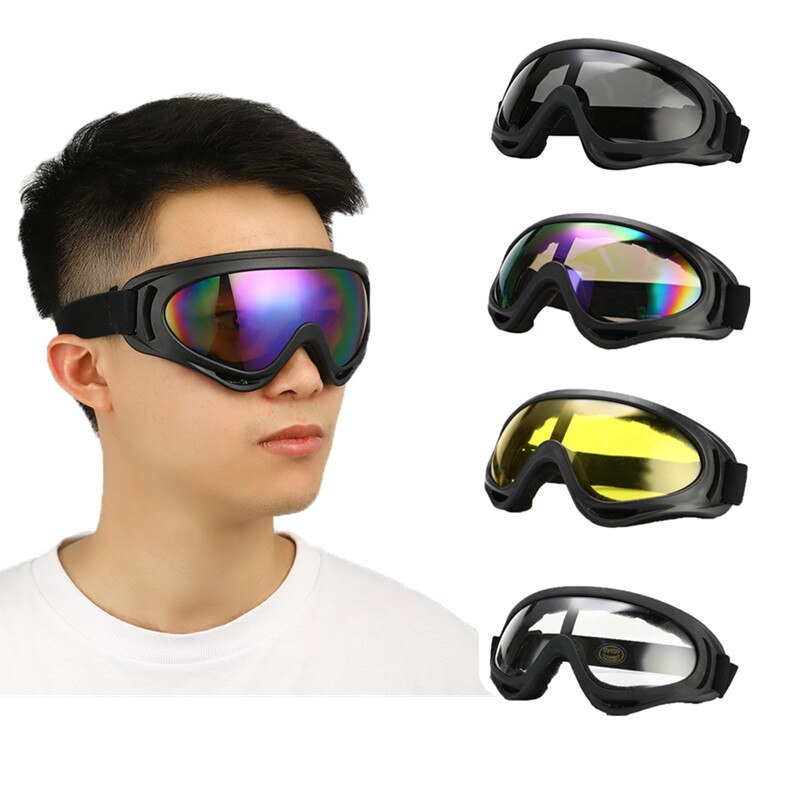 Winter outdoor ski glasses snowmobile anti-fog windproof dust-proof glasses riding glasses with breathing holes snow sunglasses