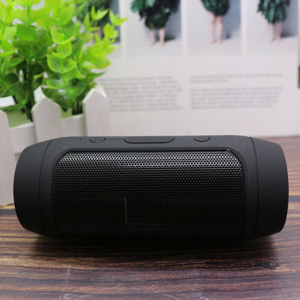 Mini Waterdichte Bluetooth Bass Speaker Draagbare Outdoor Oplaadbare Draadloze Luidsprekers Soundbar Subwoofer Luidspreker Voor Tf Fm: Black