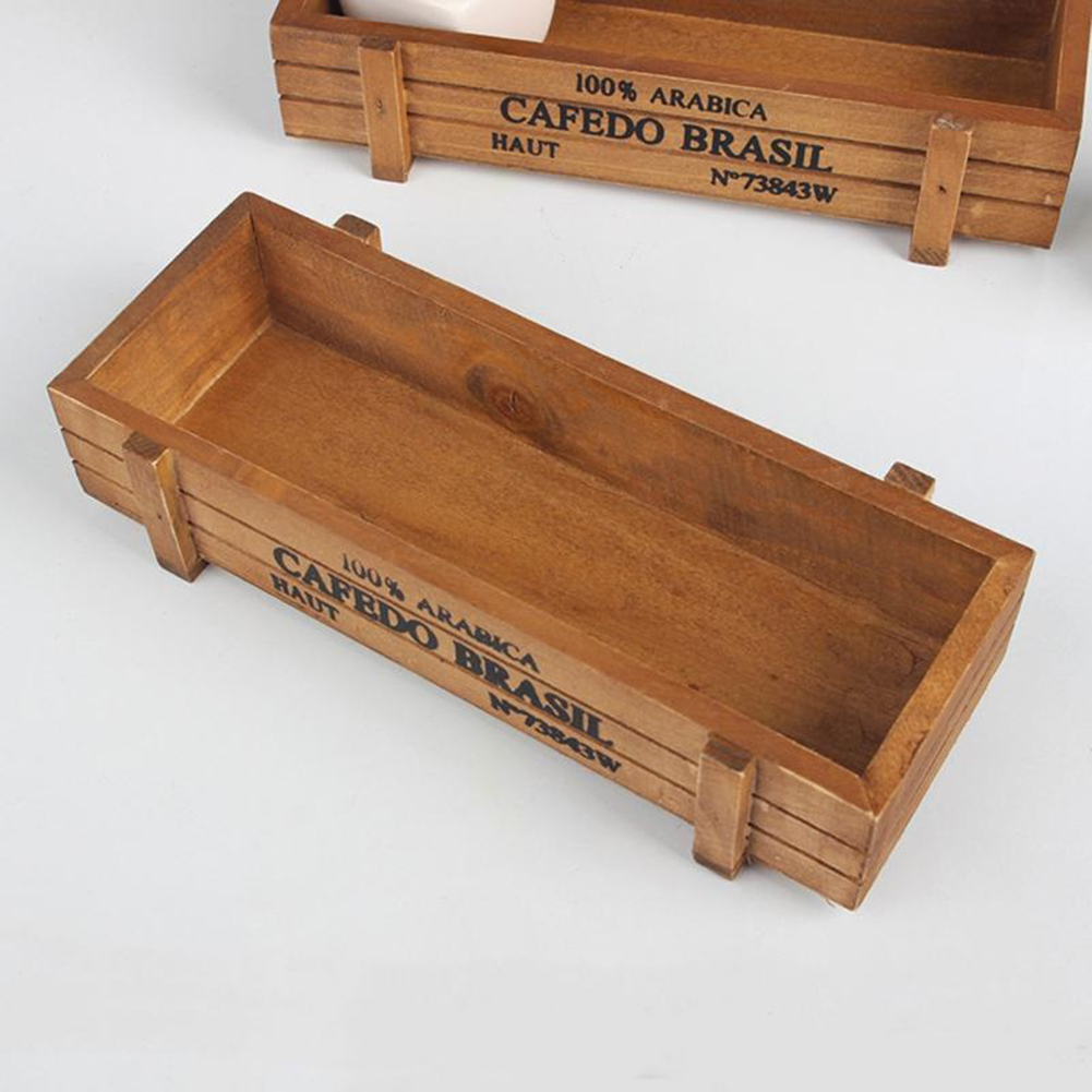 Caja para macetas de madera, jardín, flores, contenedor suculento, maceta, suministros para el jardín y hogar